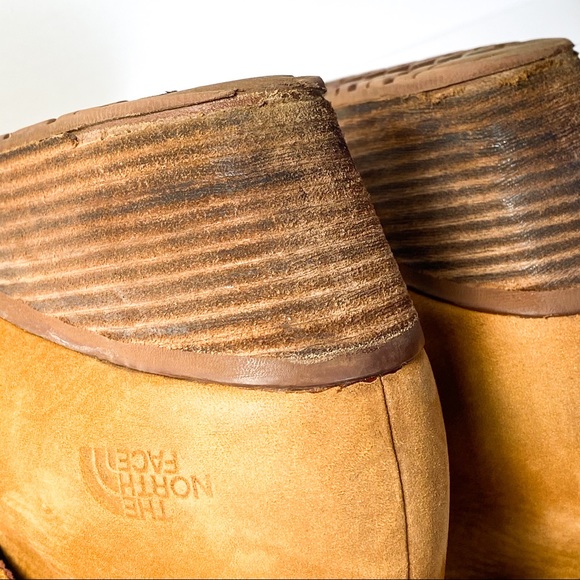 The North Face Tan Leather Wedge Bootie Size 8.5 - Picture 8 of 9